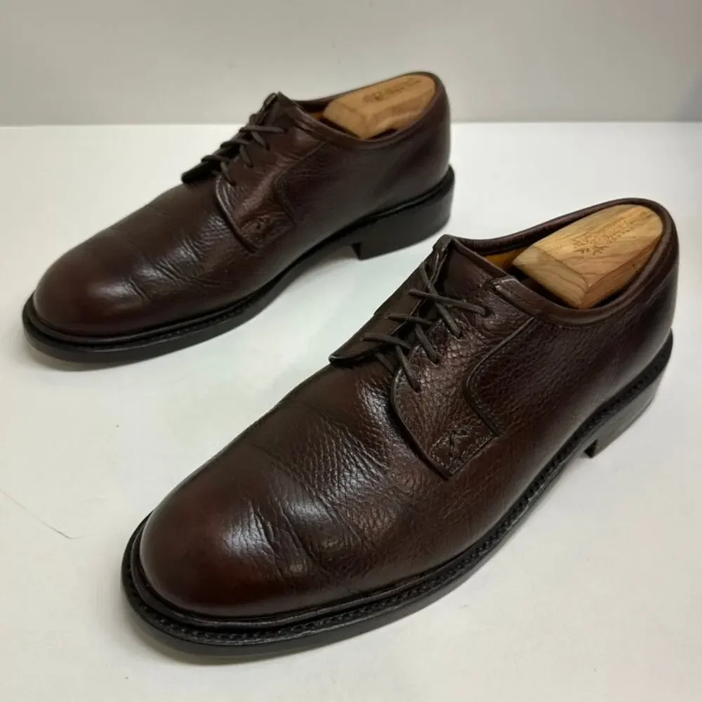 FULLY RESOLED Grenson Brown Scotch Grain Blucher Made in England 8.5 UK / 9.5 US